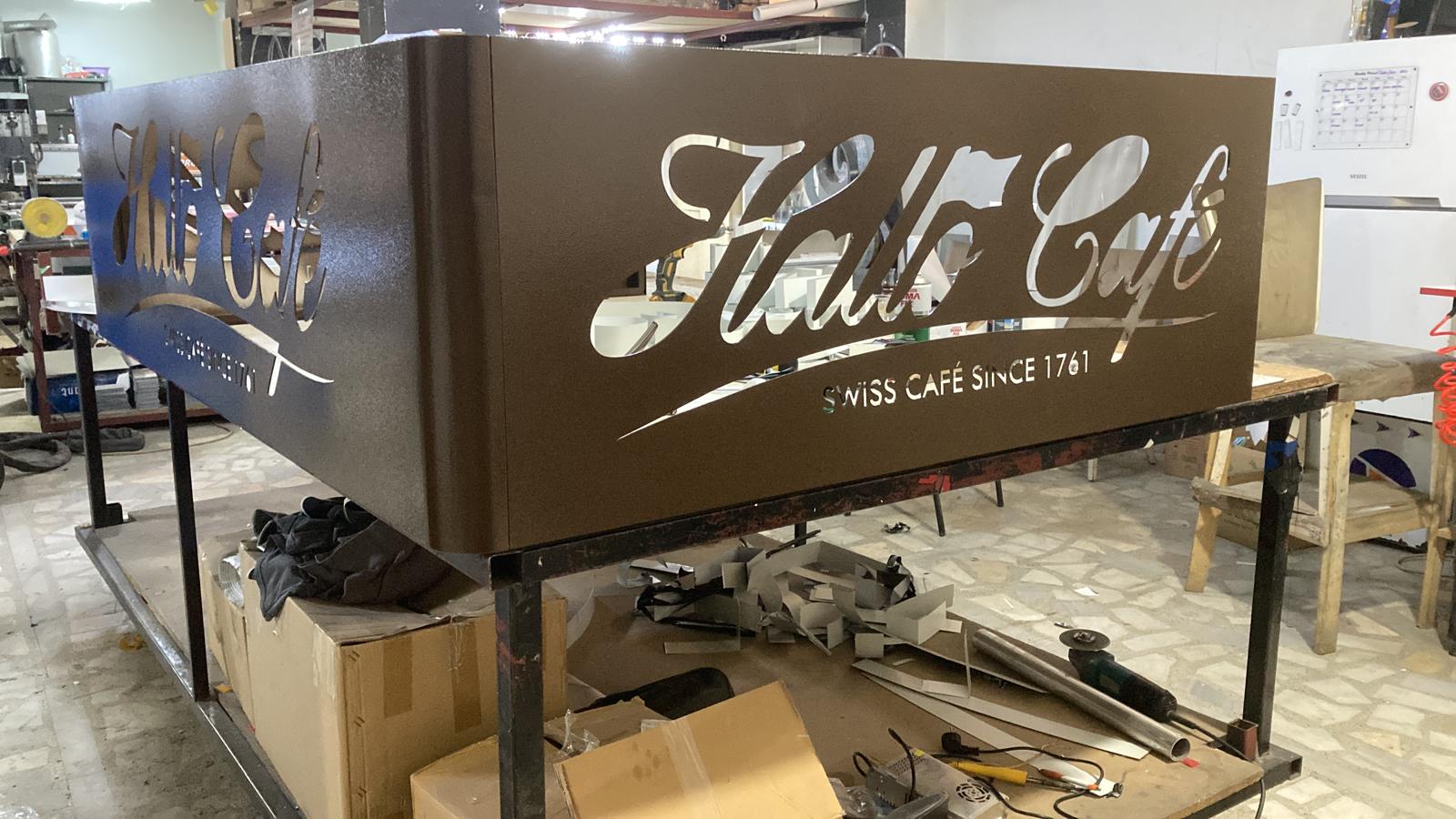 CNC Oyma Işıklı Metal Tabela - Görsel 2