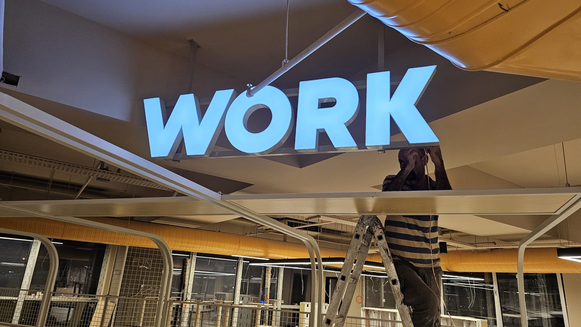 Işıklı Alüminyum Ters Tava Kutu Harf Tabela - Görsel 7