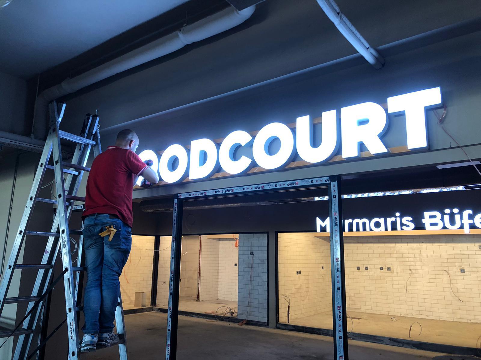 Işıklı Alüminyum Ters Tava Kutu Harf Tabela - Görsel 4