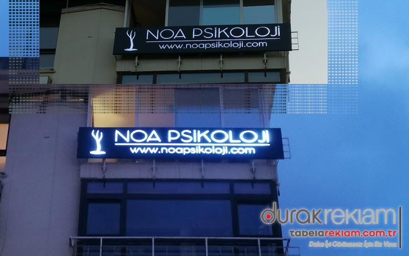 CNC Oyma Işıklı Metal Tabela - Görsel 1